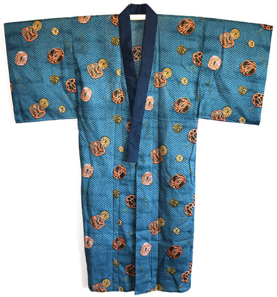 Antique Wool TSUBA Design Juban Kimono