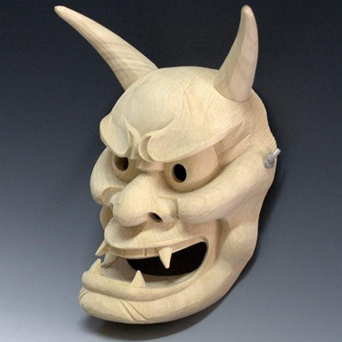 彫刻・オブジェ Wooden Noh Mask Yamato Budogu | Wood Noh Mask Shishiguchi