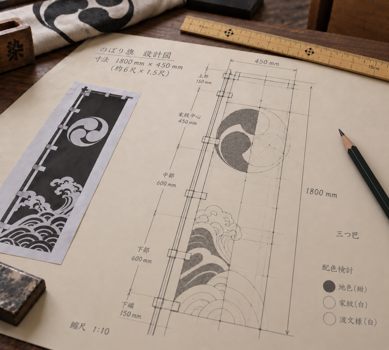 Hata Sashimono Custom Design Data and Mold [one time only]