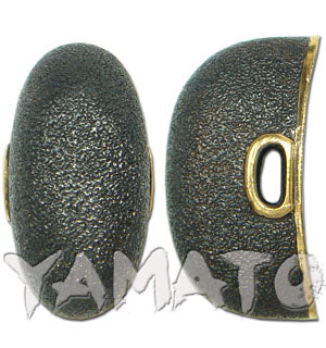 Higo Ishime Fuchi Kashira Black