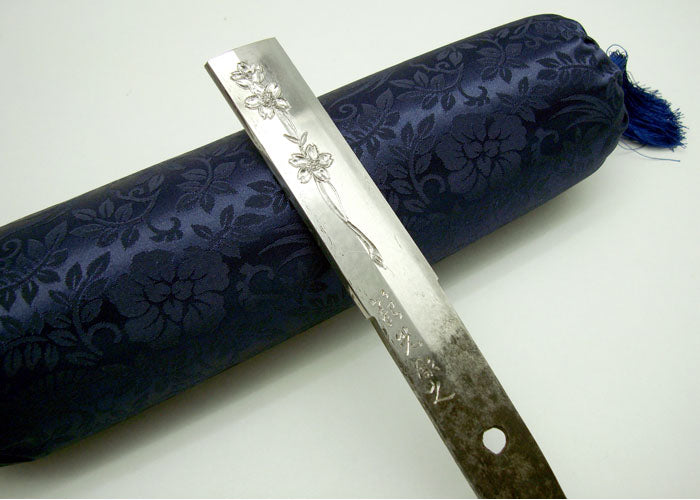 Antique Nakago Section with a Poem carved