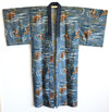 Antique Wool DRAGON & TIGER Design Juban Kimono