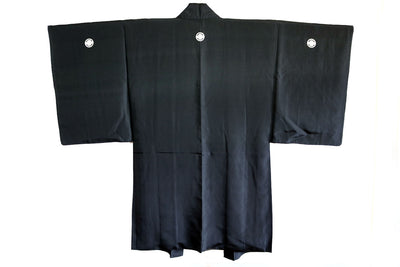 Antique Silk Haori Jacket with Kamon