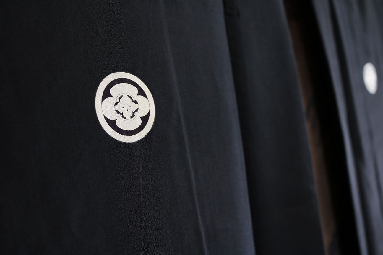 Antique Silk Haori Jacket with Kamon