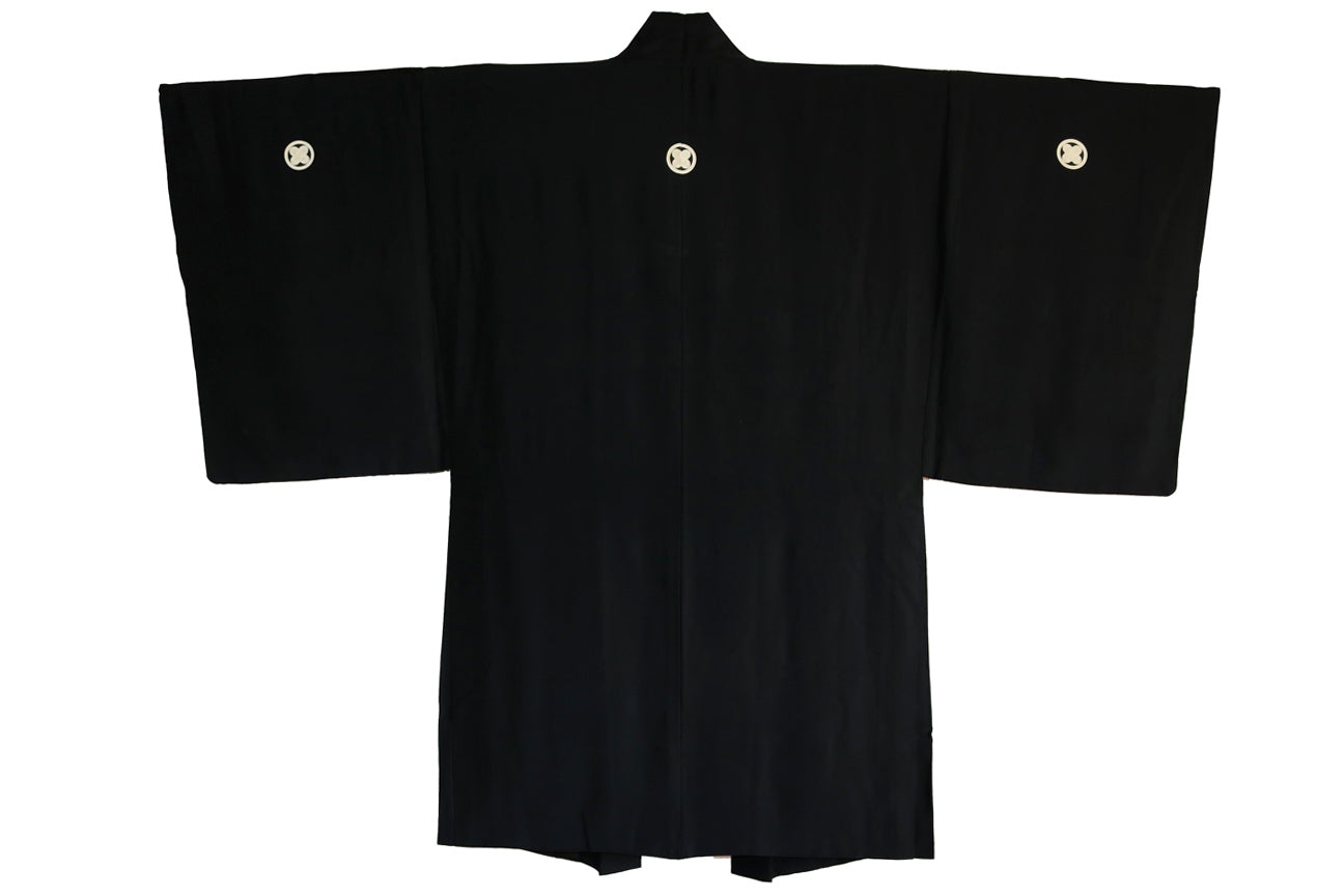 Antique Silk Haori Jacket with Kamon