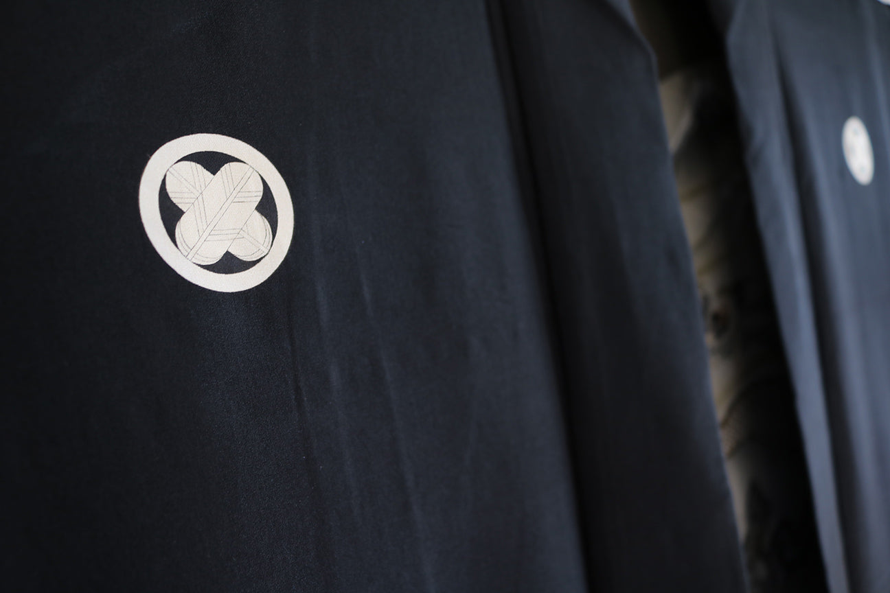 Antique Silk Haori Jacket with Kamon