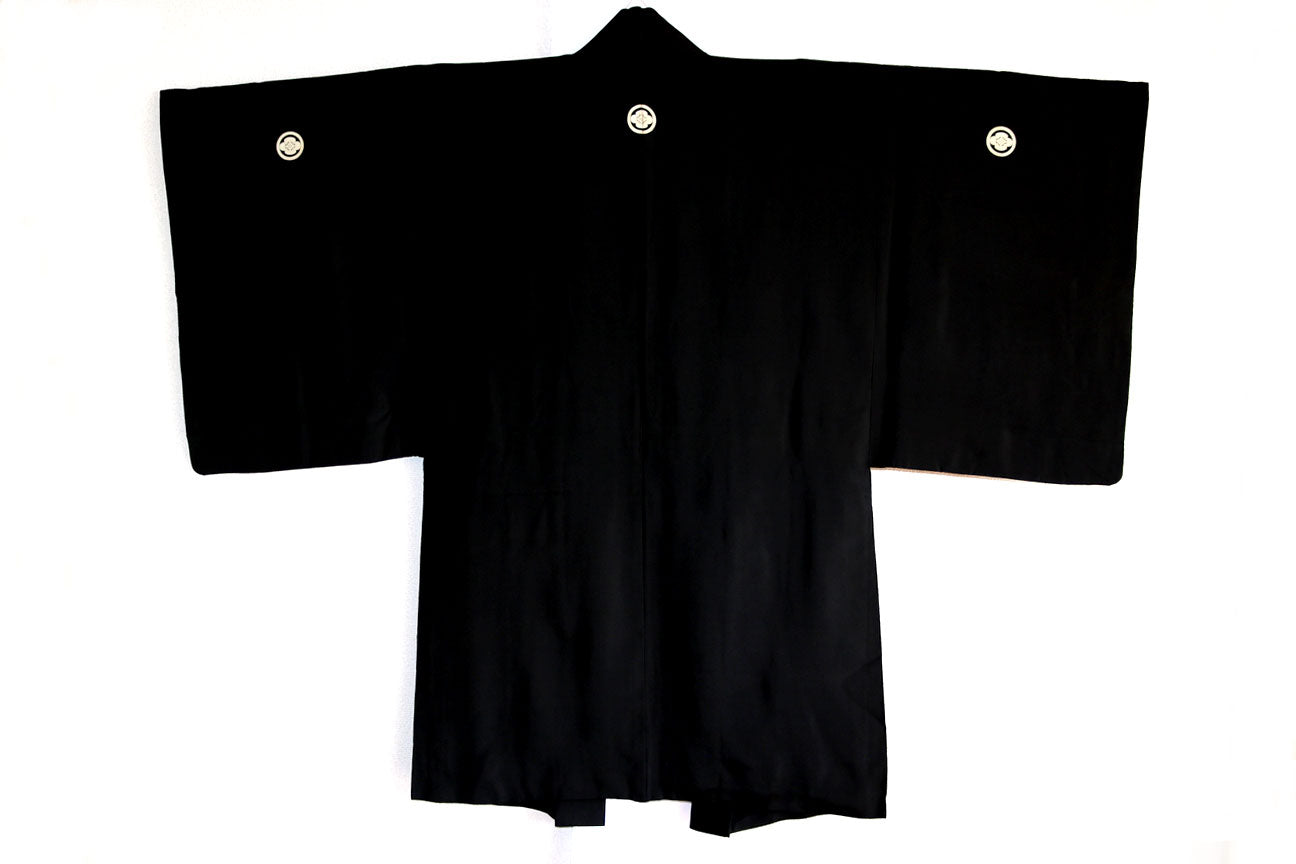 Antique Silk Haori Jacket with Kamon