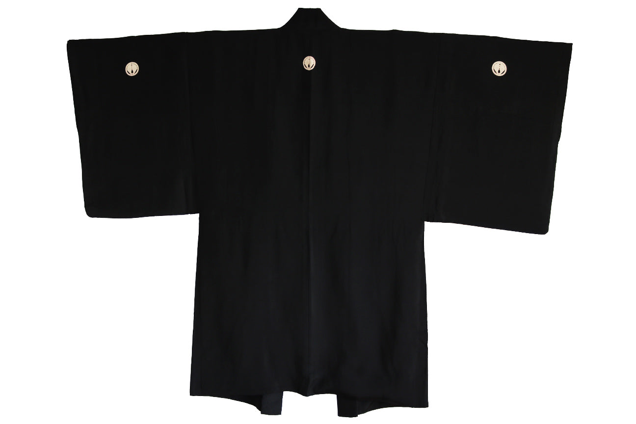 Antique Silk Haori Jacket with Kamon