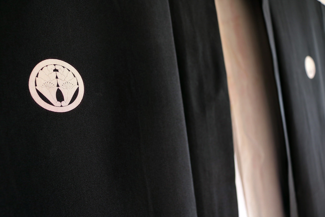 Antique Silk Haori Jacket with Kamon