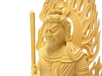 Deluxe Hand Carved Fudo Myo Statue LARGE