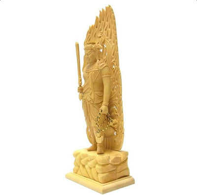 Deluxe Hand Carved Fudo Myo Statue LARGE