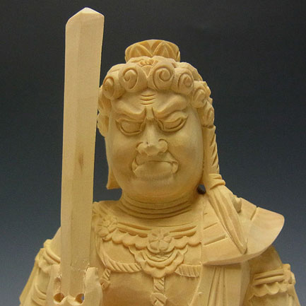 Deluxe Hand Carved Fudo Myo Statue MEDIUM
