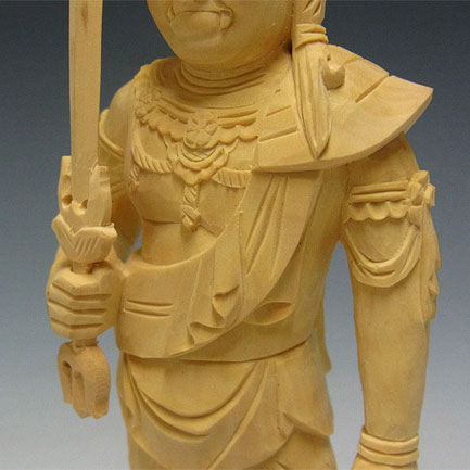 Deluxe Hand Carved Fudo Myo Statue MEDIUM