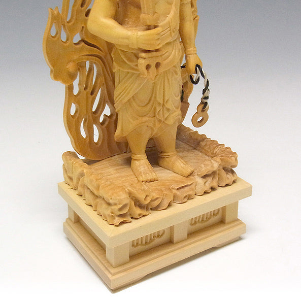 Deluxe Hand Carved Fudo Myo Statue SMALL