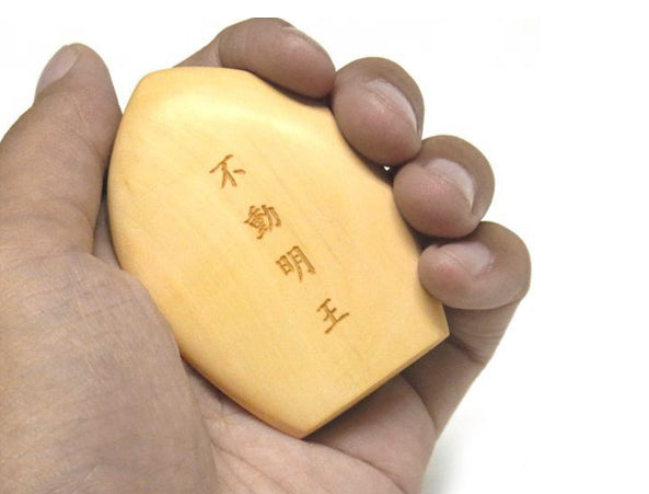 Portable Hand Carved Fudo Myo Statue Amulet