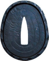 Dai Hamidashi Tsuba Black