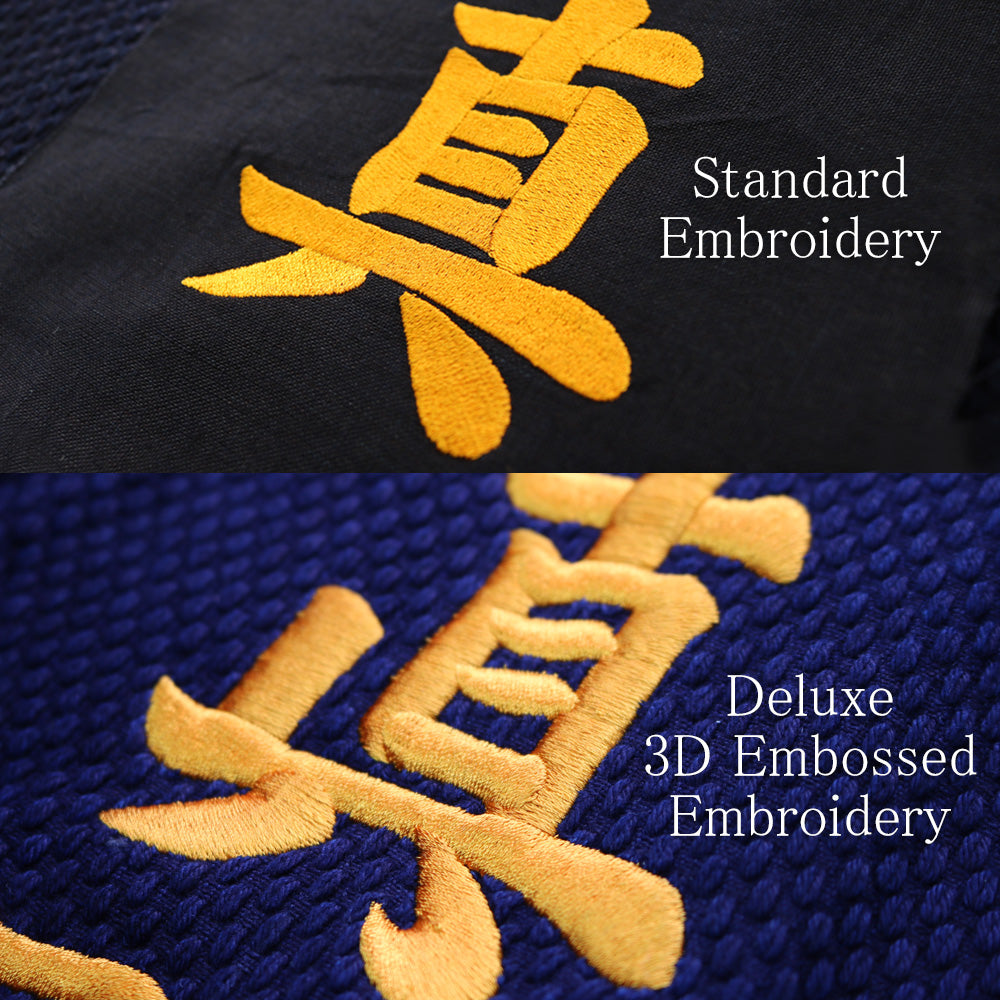 Genuine Aizome Double Gi with Official Meifu Shinkage Ryu Embroidery