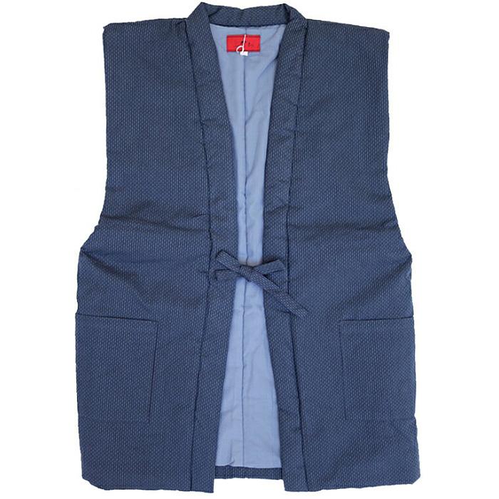 Padded Sashiko Hanten Jinbaori Navy