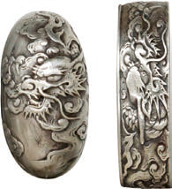 Unryu Fuchi Kashira【Silver】