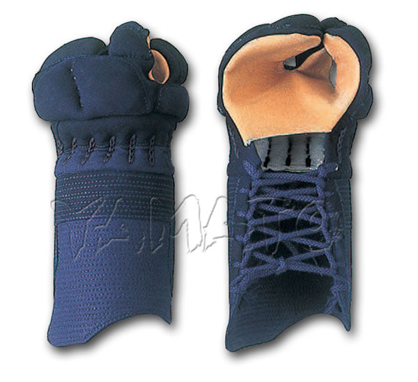 Genuine Aizome Deerskin Naginata Kote