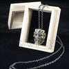 Silver Noh Mask Pendant Kentoku